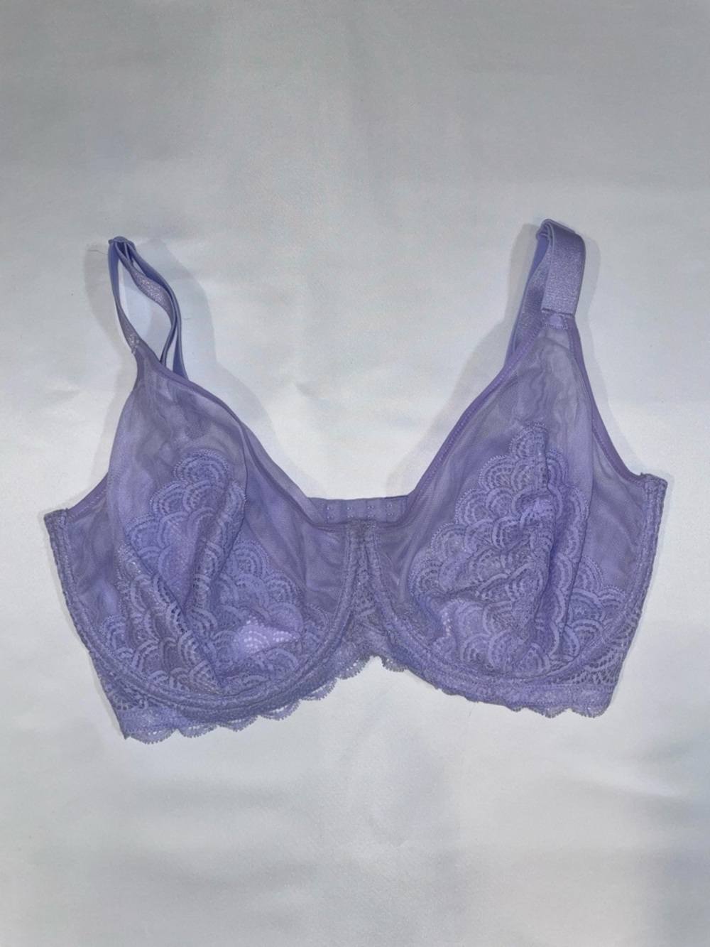 HSIA Minimizer Lace Full Coverage Underwire Bra Light Purple Size 36I